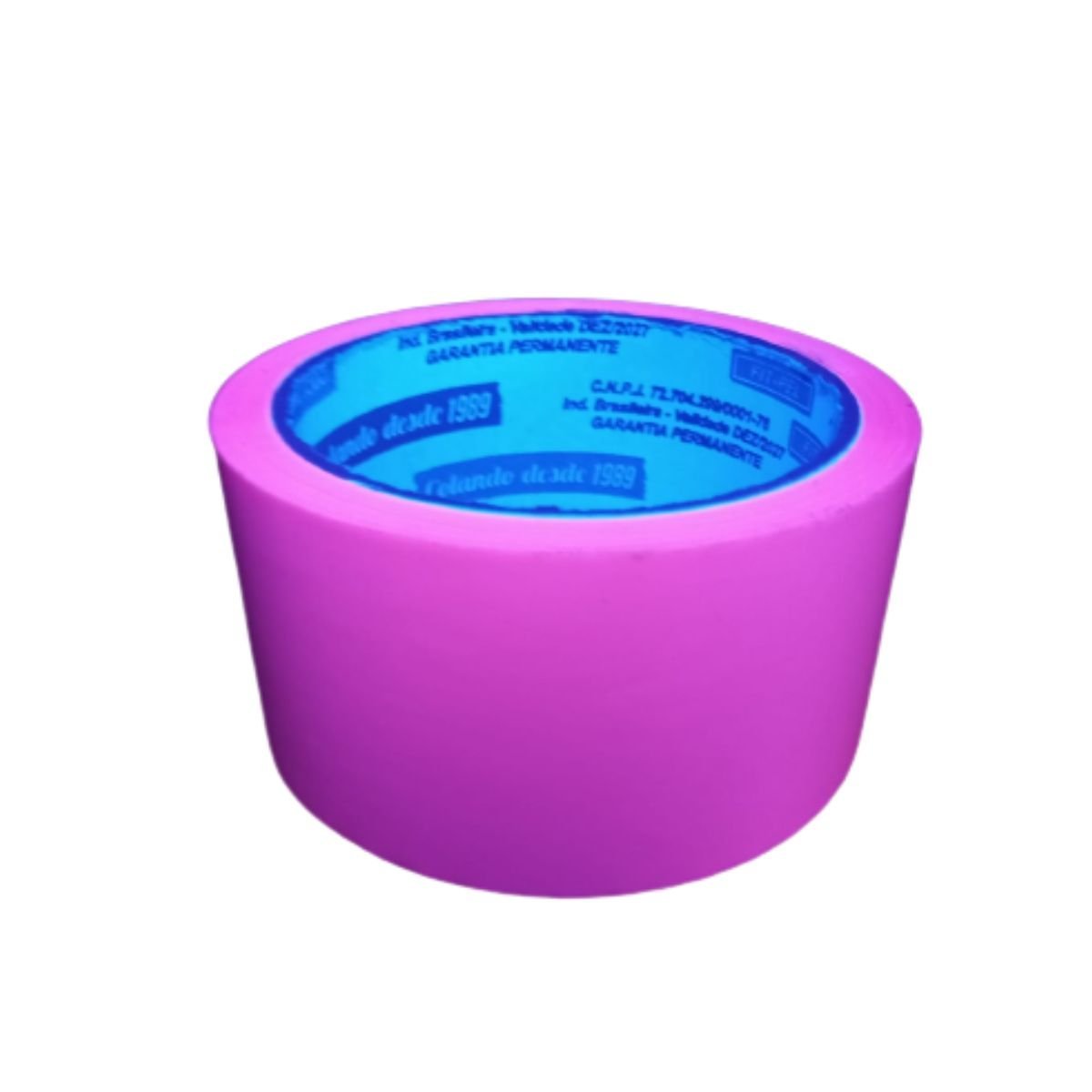 Fita Adesiva Rosa Neon Larga Brilha Luz Negra 48mmx50m Pacote Com 5 rolos Fit Pel Fita Adesiva Rosa  - 7