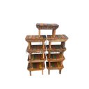 Ver imagem 4 de Kit C/ 4 Banco Banquinho Mineiro Madeira Demolição Colorido Banqueta Puff Jardim Sala Infantil Minas