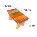 Ver imagem 2 de Kit C/ 4 Banco Banquinho Mineiro Madeira Demolição Colorido Banqueta Puff Jardim Sala Infantil Minas