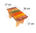 Ver imagem 2 de Kit C/ 4 Banco Banquinho Mineiro Madeira Demolição Colorido Banqueta Puff Jardim Sala Infantil Minas