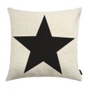 Ver imagem 1 de Almofada Decorativa Off White Estrela Preta 40x40cm