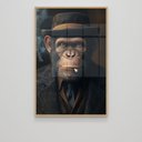 Ver imagem 3 de Quadro Decorativos Chimpanzé Gangster Sala Quarto Casa Escritório