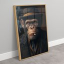 Ver imagem 2 de Quadro Decorativos Chimpanzé Gangster Sala Quarto Casa Escritório