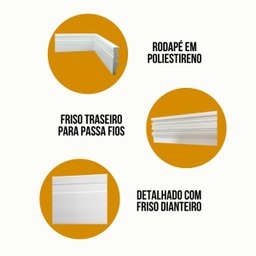 Kit 20 Rodapé Frisado Receita 1,20 7cm - 5