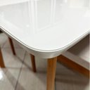 Ver imagem 6 de Mesa de Jantar 6 Lugares Tampo de Vidro Siera Natural
