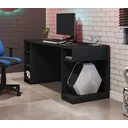 Ver imagem 2 de Mesa Gamer Pro Escrivaninha 5 Nichos 136cm Espresso Móveis