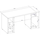 Ver imagem 4 de Mesa Gamer Pro Escrivaninha 5 Nichos 136cm Espresso Móveis