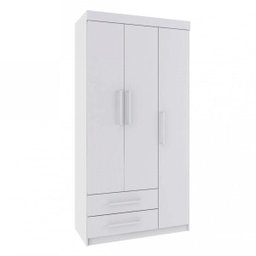 Conjunto para Quarto de Solteiro Guarda-Roupa 3 Portas e Cômoda 5 Gavetas Rodial - 2