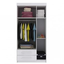 Conjunto para Quarto de Solteiro Guarda-Roupa 3 Portas e Cômoda 5 Gavetas Rodial - 3