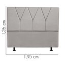 Ver imagem 3 de Cabeceira Estofada Cama Box King Jade 195cm Suede:cinza Claro