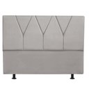 Ver imagem 1 de Cabeceira Estofada Cama Box King Jade 195cm Suede:cinza Claro