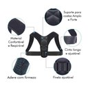 Ver imagem 5 de Colete Corretor Postural Suporte Ajustável Unissex Ajeita Coluna Cor:preto