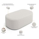 Ver imagem 4 de Puff Decorativo Orgânico para Living Quarto 100cm Doha W01 Bouclê Cru - Lyam Decor