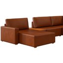 Ver imagem 5 de Sofá de Canto Modulado 347cm - 368cm 8 Lugares France Courino Marrom - Sallar Home