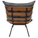 Ver imagem 5 de Poltrona Costela Decoração em Linho - Élpis Móveis - Linho Grafite