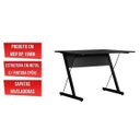 Ver imagem 4 de Mesa Gamer Escrivaninha Zetta 120cm Espresso Móveis Preto E Preto