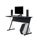 Ver imagem 2 de Mesa Gamer Escrivaninha Zetta 120cm Espresso Móveis Preto E Preto