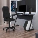 Ver imagem 1 de Mesa Gamer Escrivaninha Zetta 120cm Espresso Móveis Preto E Preto