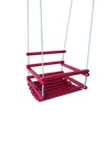 Ver imagem 3 de Balanço Gangorra Infantil Madeira 35x35 Rosa Suporta 80kg