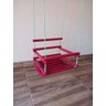 Balanço gangorra infantil madeira 35x35 Rosa suporta 80kg - 5