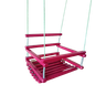 Balanço gangorra infantil madeira 35x35 Rosa suporta 80kg - 1