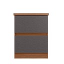 Ver imagem 4 de Mesa de Cabeceira Bari 02 Gavetas Jatoba Grafite Santos Andirá