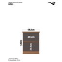 Ver imagem 2 de Mesa de Cabeceira Bari 02 Gavetas Jatoba Grafite Santos Andirá