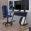 Ver imagem 1 de Mesa Gamer Zetta 120cm Espresso Móveis Preto E Azul