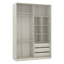 Ver imagem 2 de Guarda-roupa Solteiro Luciane 4 Portas 3 Gavetas Prime Plus 160 Cm