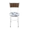Cadeira Branca para Cozinha Viena Avelã Floral Branco - 6