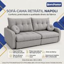 Ver imagem 3 de Sofá Cama Retrátil Napoli Bom Pastor Linho Cinza