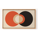Ver imagem 2 de Quadro Decorativo N°116 85x50cm - Panorâmico Geométrico - Bauhaus Terracota - Rollflex