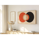 Ver imagem 1 de Quadro Decorativo N°116 85x50cm - Panorâmico Geométrico - Bauhaus Terracota - Rollflex