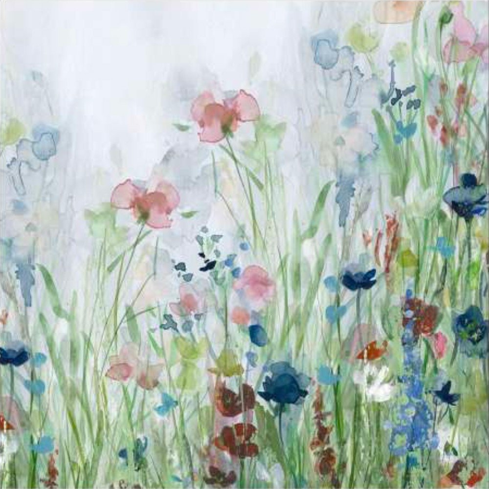 Wildflower Meadow Ii Canaleta 60x60cm Preta