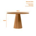 Ver imagem 2 de Mesa de Jantar 120x120 Cm Isis sem Vidro Ype – New Ceval