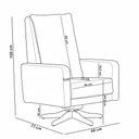 Ver imagem 7 de Poltrona de Amamentação com Balanço Giratória Noah D02 Bouclê Off White B-114 - Lyam Decor
