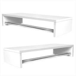 Kit 2 Cabideiros Arara de Parede para Lavandeira Quarto Closet Branco - 4