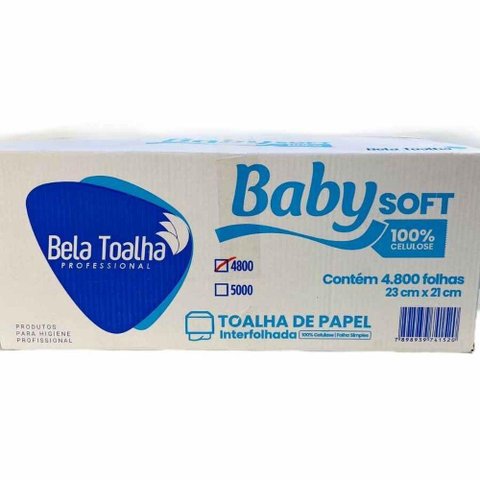 Papel Interfolha Branco 2d 23x21 100% Baby com 4800 Folhas