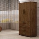 Ver imagem 1 de Guarda-Roupa com Chave 2 Portas 4 Gavetas Maia Plus Benetil Móveis