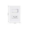Conjunto 1 Tomada e 1 Interruptor 10 a 4x2 Branco Pial Plus - 1