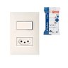 Conjunto 1 Tomada e 1 Interruptor 10 a 4x2 Branco Pial Plus - 3