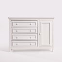 Ver imagem 1 de Cômoda Infantil Feliz 4 Gavetas | Porta com Tela Trançada