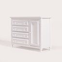 Ver imagem 2 de Cômoda Infantil Feliz 4 Gavetas | Porta com Tela Trançada