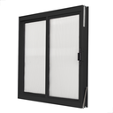 Ver imagem 4 de Janela de Aluminio Preto 2 Folhas Vitro Grande 80x80 com Policarbonato- Machado Portas e Janelas