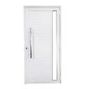 Ver imagem 1 de Porta Lambril de Alumínio Branco 210 x 80 com Puxador e Vidro Linha 30 - Esquerda