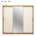 Ver imagem 7 de Guarda Roupa Dalila 3 Portas, 4 Gavetas e 3 Cabideiros Flex Cinamon Touch/off White com Espelho -