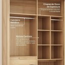 Ver mais imagens de Guarda-roupa Modular 2 Peças 6 Portas de Correr Jade CabeCasa MadeiraOriginals