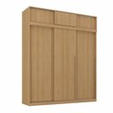 Ver imagem 2 de Guarda-Roupa Planejado 2 Peças 6 Portas de Correr Jade CabeCasa MadeiraOriginals Amarelo/Avelã