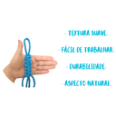 Ver imagem 2 de Cordão de Algodão Trancelim 6mm para Artesanato e Macramê Azul Celeste 50 Mts
