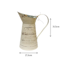 Ver imagem 4 de Vaso Jarro Decor de Metal Provençal Bege 31,5 Cm